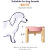image:imageLE TAUCI Ceramic Slow Feeder Dog Bowls Elevated 3 Cup Raised Bowl with Wooden Stand for Medium Large Breed Slow Down Eating Puzzle Dog Food Bowl Star YellowPink BloomStand