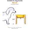 image:imageLE TAUCI Ceramic Slow Feeder Dog Bowls Elevated 3 Cup Raised Bowl with Wooden Stand for Medium Large Breed Slow Down Eating Puzzle Dog Food Bowl Star YellowStar YellowStand
