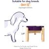 image:imageLE TAUCI Ceramic Slow Feeder Dog Bowls Elevated 3 Cup Raised Bowl with Wooden Stand for Medium Large Breed Slow Down Eating Puzzle Dog Food Bowl Star YellowMaze PurpleStand
