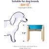 image:imageLE TAUCI Ceramic Slow Feeder Dog Bowls Elevated 3 Cup Raised Bowl with Wooden Stand for Medium Large Breed Slow Down Eating Puzzle Dog Food Bowl Star YellowVortex BlueStand