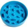 image:imageLE TAUCI Ceramic Slow Feeder Dog Bowls Elevated 3 Cup Raised Bowl with Wooden Stand for Medium Large Breed Slow Down Eating Puzzle Dog Food Bowl Star YellowVortex Blue