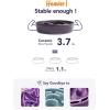 image:imageLE TAUCI Ceramic Slow Feeder Dog Bowls Elevated 3 Cup Raised Bowl with Wooden Stand for Medium Large Breed Slow Down Eating Puzzle Dog Food Bowl Star YellowMaze Purple