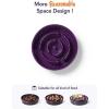 image:imageLE TAUCI Ceramic Slow Feeder Dog Bowls Elevated 3 Cup Raised Bowl with Wooden Stand for Medium Large Breed Slow Down Eating Puzzle Dog Food Bowl Star YellowMaze PurpleStand