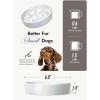 image:imageLE TAUCI Ceramic Slow Feeder Dog Bowls Elevated 3 Cup Raised Bowl with Wooden Stand for Medium Large Breed Slow Down Eating Puzzle Dog Food BowlSkull BlackCrown Silver