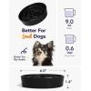 image:imageLE TAUCI Ceramic Slow Feeder Dog Bowls Elevated 3 Cup Raised Bowl with Wooden Stand for Medium Large Breed Slow Down Eating Puzzle Dog Food BowlSkull BlackSkull Black