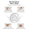 image:imageLE TAUCI Ceramic Slow Feeder Dog Bowls Elevated 3 Cup Raised Bowl with Wooden Stand for Medium Large Breed Slow Down Eating Puzzle Dog Food BowlSkull BlackCrown Silver