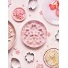 image:imageLE TAUCI Ceramic Slow Feeder Dog Bowls Elevated 3 Cup Raised Bowl with Wooden Stand for Medium Large Breed Slow Down Eating Puzzle Dog Food BowlSkull BlackSakura Pink