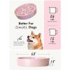 image:imageLE TAUCI Ceramic Slow Feeder Dog Bowls Elevated 3 Cup Raised Bowl with Wooden Stand for Medium Large Breed Slow Down Eating Puzzle Dog Food BowlSkull BlackSakura Pink
