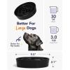image:imageLE TAUCI Ceramic Slow Feeder Dog Bowls Elevated 3 Cup Raised Bowl with Wooden Stand for Medium Large Breed Slow Down Eating Puzzle Dog Food BowlSkull BlackSkull Black