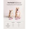 image:imageLE TAUCI Ceramic Slow Feeder Dog Bowls Elevated 3 Cup Raised Bowl with Wooden Stand for Medium Large Breed Slow Down Eating Puzzle Dog Food BowlSkull BlackSakura Pink