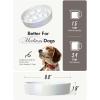 image:imageLE TAUCI Ceramic Slow Feeder Dog Bowls Elevated 3 Cup Raised Bowl with Wooden Stand for Medium Large Breed Slow Down Eating Puzzle Dog Food BowlSkull BlackCrown Silver