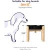 image:imageLE TAUCI Ceramic Slow Feeder Dog Bowls Elevated 3 Cup Raised Bowl with Wooden Stand for Medium Large Breed Slow Down Eating Puzzle Dog Food BowlSkull BlackSkull BlackStand