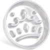 image:imageLE TAUCI Ceramic Slow Feeder Dog Bowls Elevated 3 Cup Raised Bowl with Wooden Stand for Medium Large Breed Slow Down Eating Puzzle Dog Food BowlSkull BlackCrown Silver