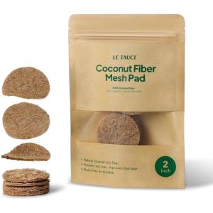 image:imageLE TAUCI Coconut Coir Drainage Mesh Pads for Flower Pots PreCut 2 Inch Pot Hole Covers to Prevent Soil Loss Natural Coir Fiber Liners for Indoor amp Outdoor Planters 20 Pack10