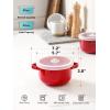 image:imageLE TAUCI 28 oz Soup Bowls with Handles and Silicone Lids Set of 2 and LE TAUCI 48 oz Ceramic Pie Pans for Baking Set of 2