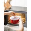 image:imageLE TAUCI 28 oz Soup Bowls with Handles and Silicone Lids Set of 2 and LE TAUCI 48 oz Ceramic Pie Pans for Baking Set of 2