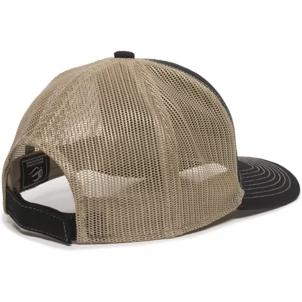 imageOutdoor Cap Structured Mesh Back Trucker CapBlackTan