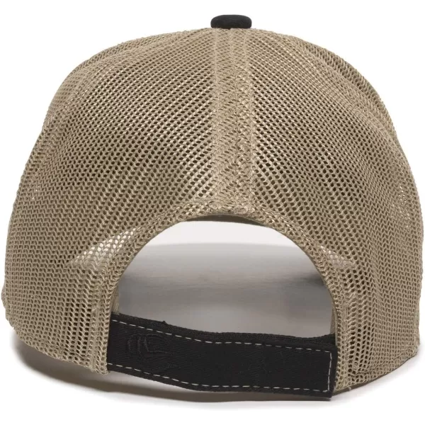 imageOutdoor Cap Structured Mesh Back Trucker CapBlackTan