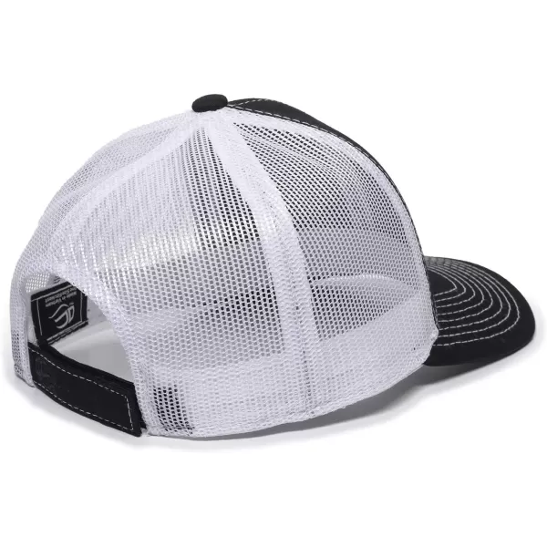 imageOutdoor Cap Structured Mesh Back Trucker CapBlackWhite