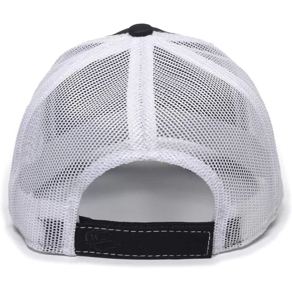 imageOutdoor Cap Structured Mesh Back Trucker CapBlackWhite