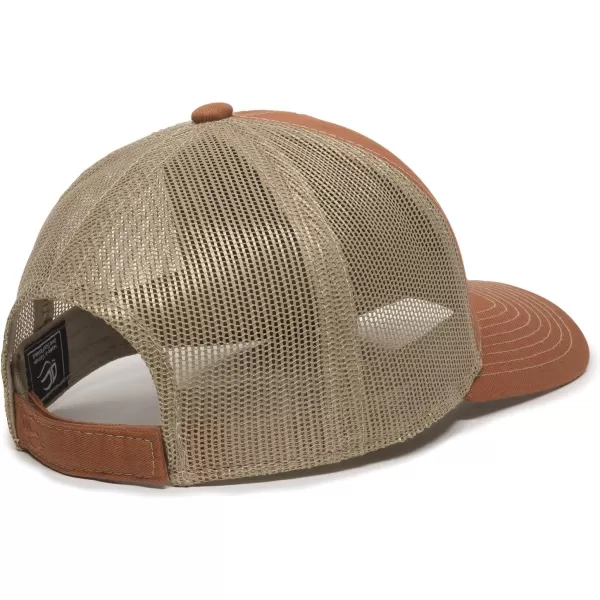 imageOutdoor Cap Structured Mesh Back Trucker CapBt OrangeTan