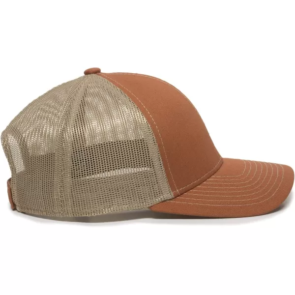 imageOutdoor Cap Structured Mesh Back Trucker CapBt OrangeTan