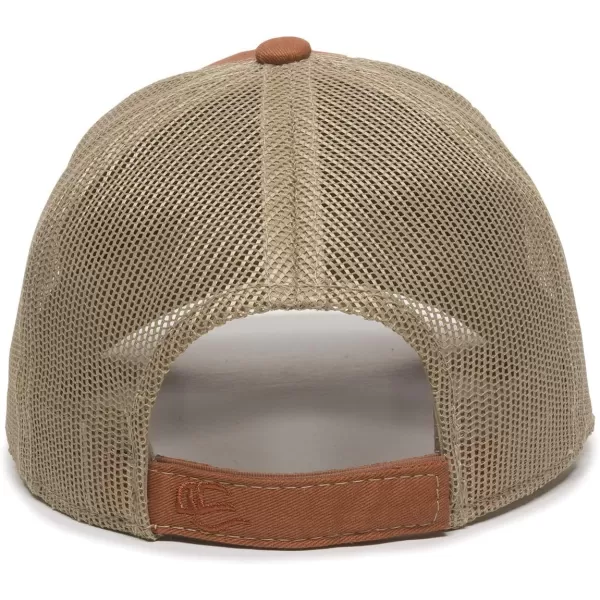 imageOutdoor Cap Structured Mesh Back Trucker CapBt OrangeTan