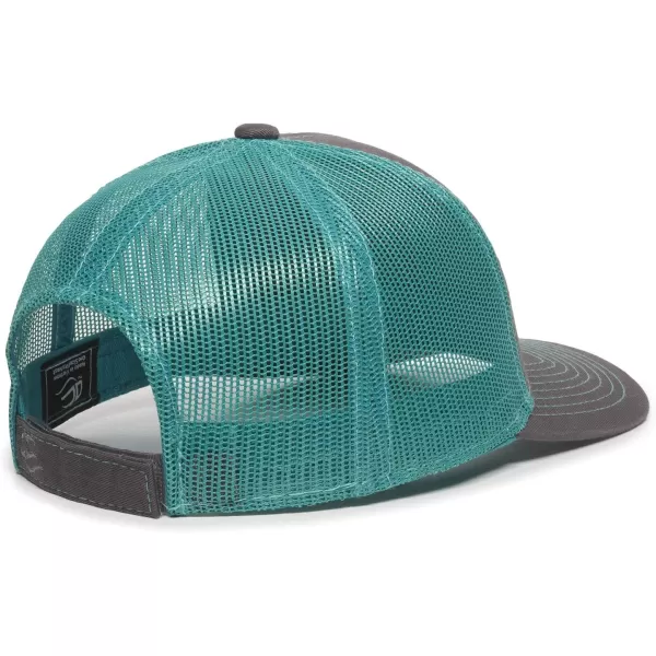 imageOutdoor Cap Structured Mesh Back Trucker CapCharcoalAqua