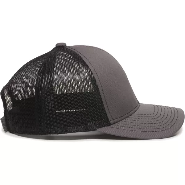 imageOutdoor Cap Structured Mesh Back Trucker CapCharcoalBlack
