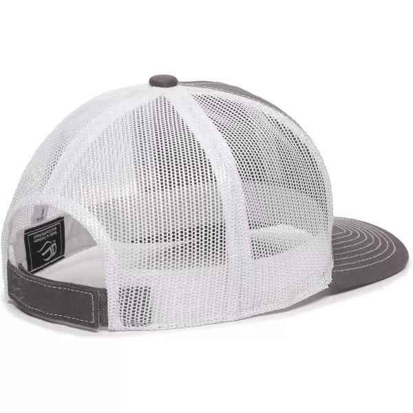 imageOutdoor Cap Structured Mesh Back Trucker CapCharcoalWhite