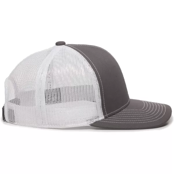 imageOutdoor Cap Structured Mesh Back Trucker CapCharcoalWhite