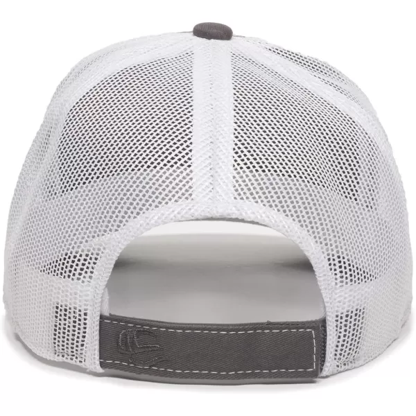 imageOutdoor Cap Structured Mesh Back Trucker CapCharcoalWhite
