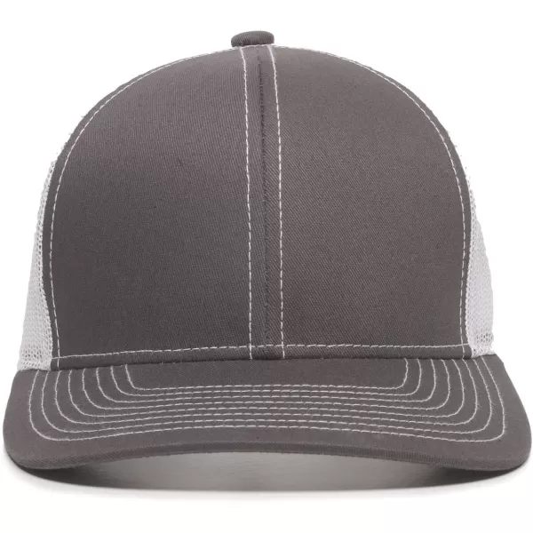 imageOutdoor Cap Structured Mesh Back Trucker CapCharcoalWhite
