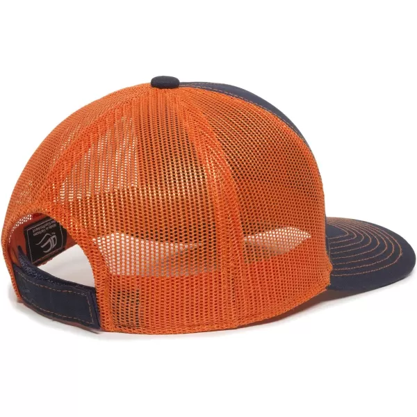 imageOutdoor Cap Structured Mesh Back Trucker CapNavyOrange