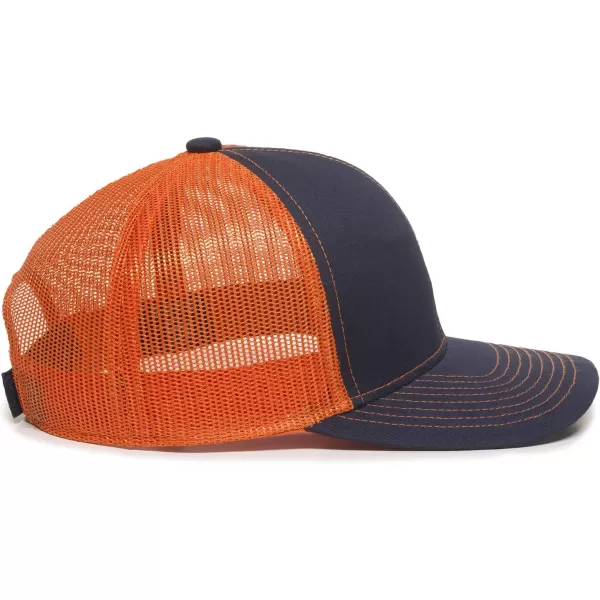 imageOutdoor Cap Structured Mesh Back Trucker CapNavyOrange