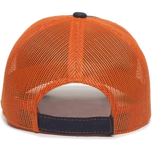 imageOutdoor Cap Structured Mesh Back Trucker CapNavyOrange