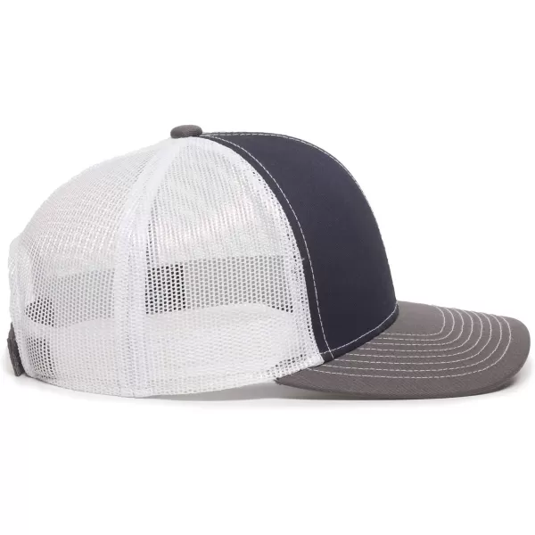 imageOutdoor Cap Structured Mesh Back Trucker CapNavyWhiteCharcoal