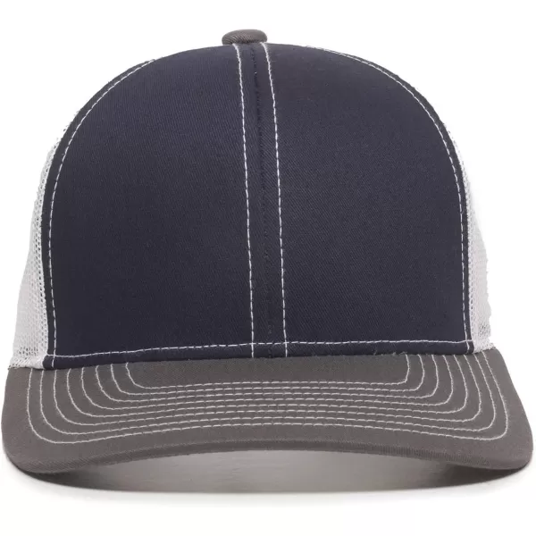 imageOutdoor Cap Structured Mesh Back Trucker CapNavyWhiteCharcoal