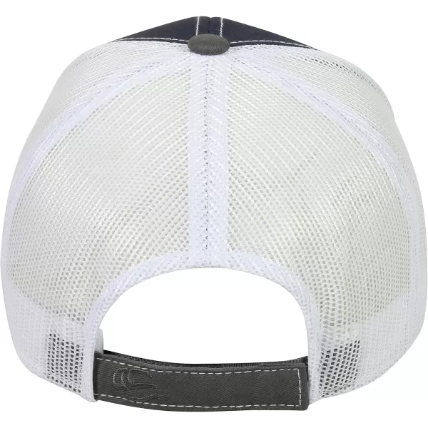 imageOutdoor Cap Structured Mesh Back Trucker CapNavyWhiteCharcoal