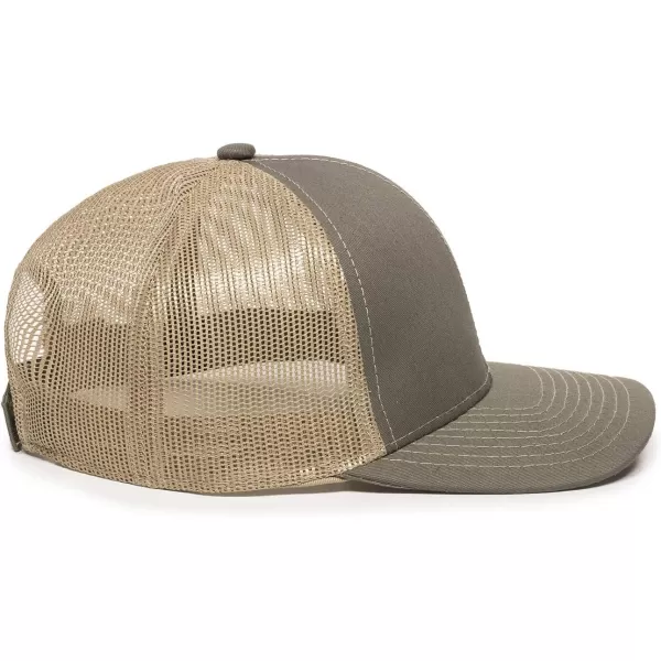 imageOutdoor Cap Structured Mesh Back Trucker CapOliveTan