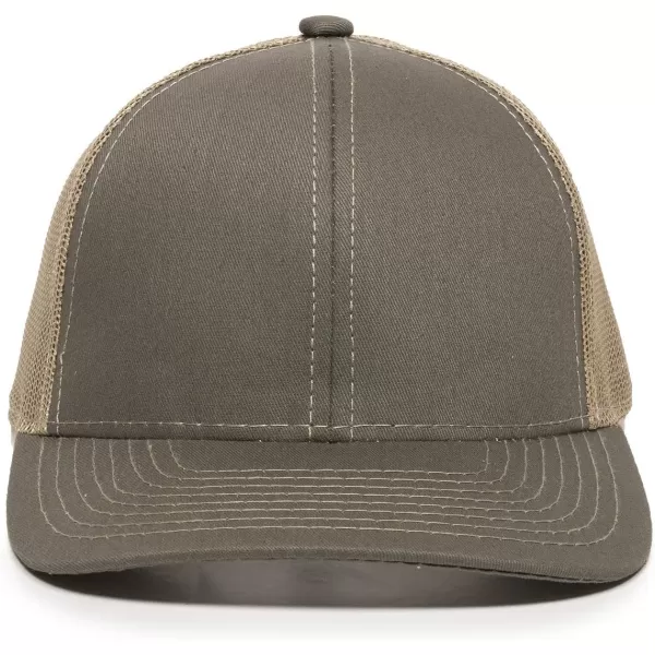 imageOutdoor Cap Structured Mesh Back Trucker CapOliveTan