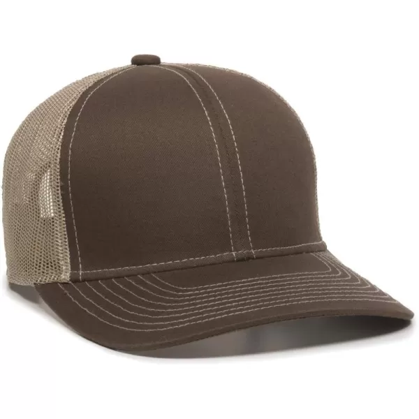 imageOutdoor Cap Structured Mesh Back Trucker CapBrownTan