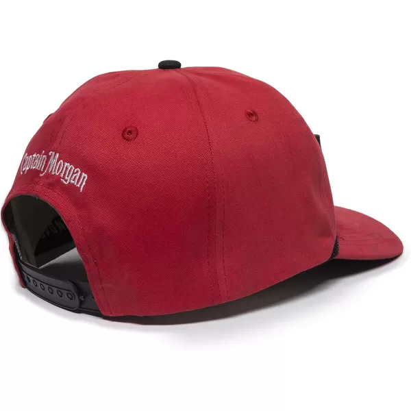 imageCaptain Morgan Ahoy Patch Watermark Pattern Hat  Adjustable Snapback Red Baseball Cap for Men ampamp Women