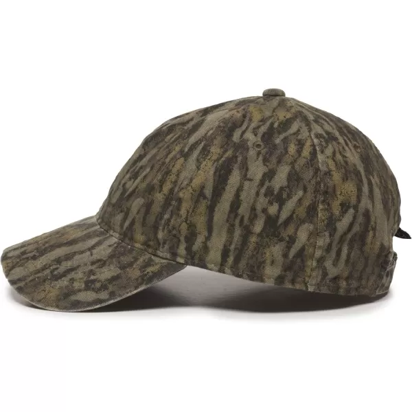 imageOutdoor Cap Mens Hunting Basics Tuck Strap Cap Original Mossy Oak Bottomland One Size