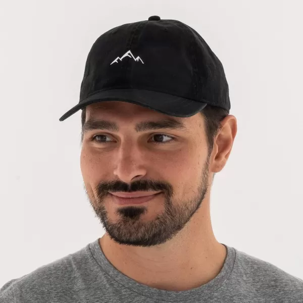 imageOutdoor Cap Mountain Dad Hat  Unstructured Soft Cotton CapBlack