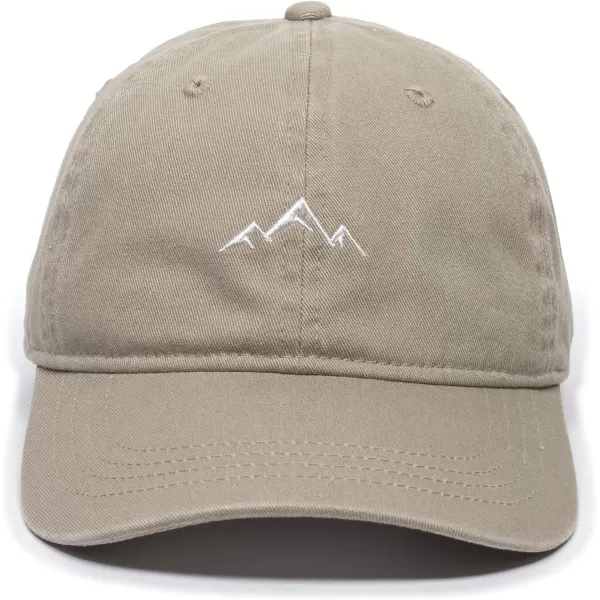 imageOutdoor Cap Mountain Dad Hat  Unstructured Soft Cotton CapKhaki