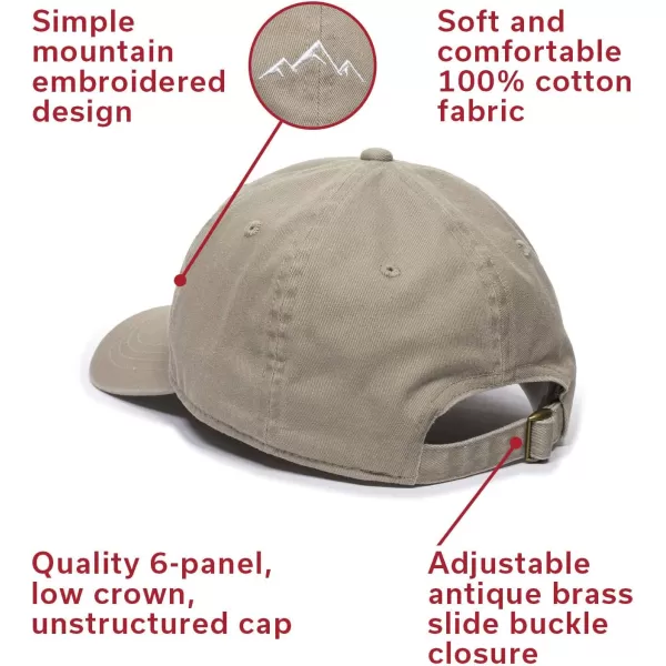 imageOutdoor Cap Mountain Dad Hat  Unstructured Soft Cotton CapKhaki