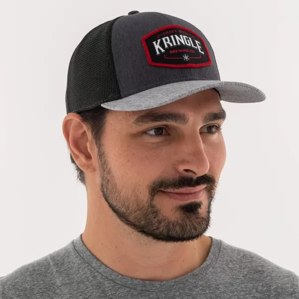 imageKringle Craft Beer Brewing Company Christmas Scout Patch Mesh Back Trucker Hat  Adjustable Snapback Charcoal Christmas Party Baseball Cap for Men ampamp Women