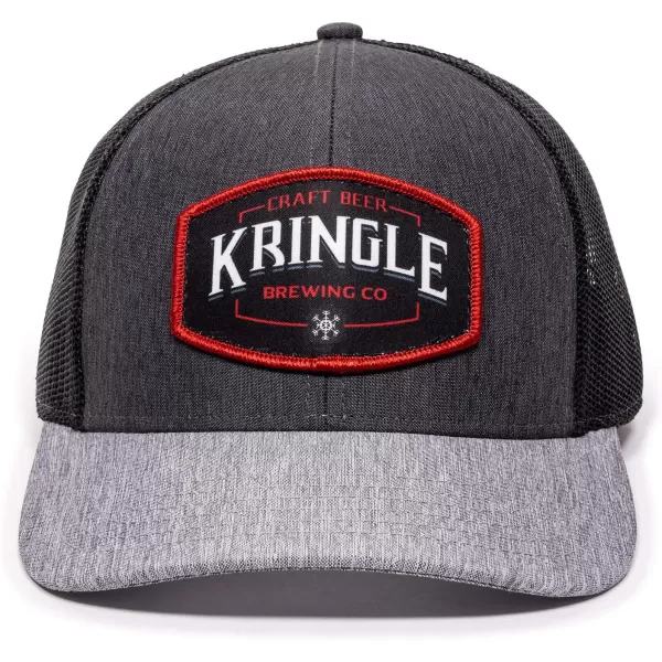 imageKringle Craft Beer Brewing Company Christmas Scout Patch Mesh Back Trucker Hat  Adjustable Snapback Charcoal Christmas Party Baseball Cap for Men ampamp Women