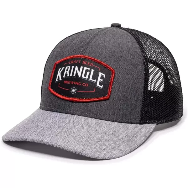 imageKringle Craft Beer Brewing Company Christmas Scout Patch Mesh Back Trucker Hat  Adjustable Snapback Charcoal Christmas Party Baseball Cap for Men ampamp Women
